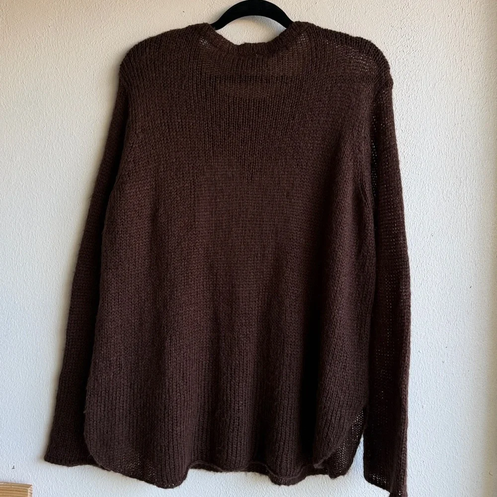 Wooden Ships knits Heart crewneck sweater brown medium large - Picture 4 of 4